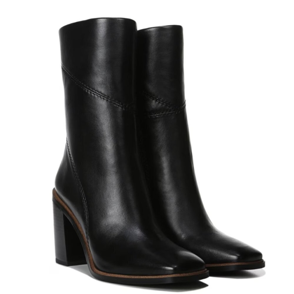 Franco Sarto Stevie (WIDE CALF) In Black Leather